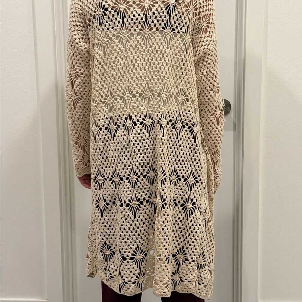 Sundance Ivory Crochet Cardigan - Picture 3 of 7
